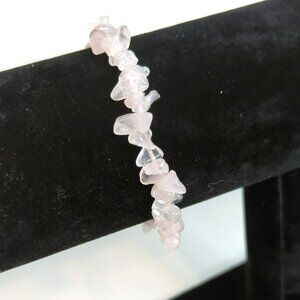 Rose Quartz Chip Bead Stretch Bracelet Elastic Gemstone Chakra Style Jewelry